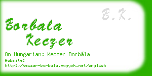borbala keczer business card