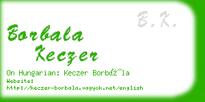 borbala keczer business card